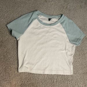 Shein green and cream shirt size small